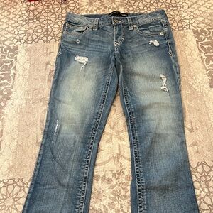 Express Barely Boot Stella Low Rise Denim